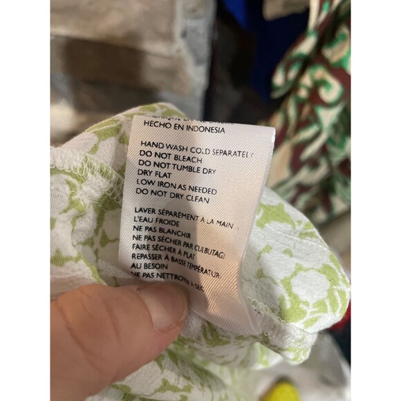 Faithful the Brand Puff Sleeve Mini Dress size S Scoop Neck Pistachio White - Picture 13 of 14